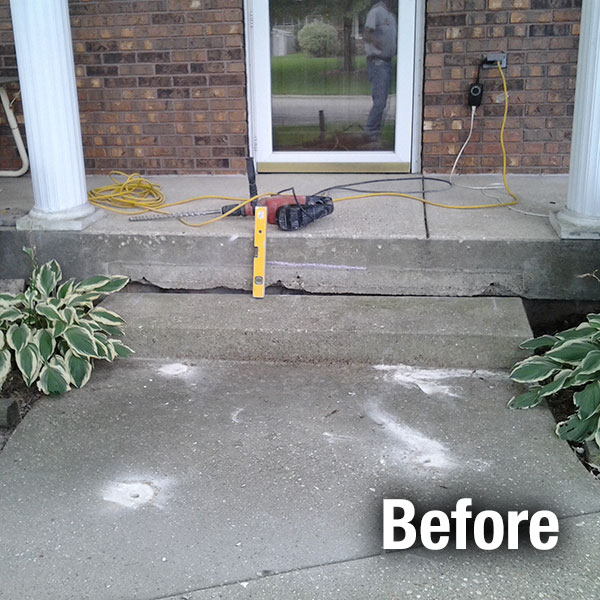 Ann Arbor Concrete Step Repair - Before